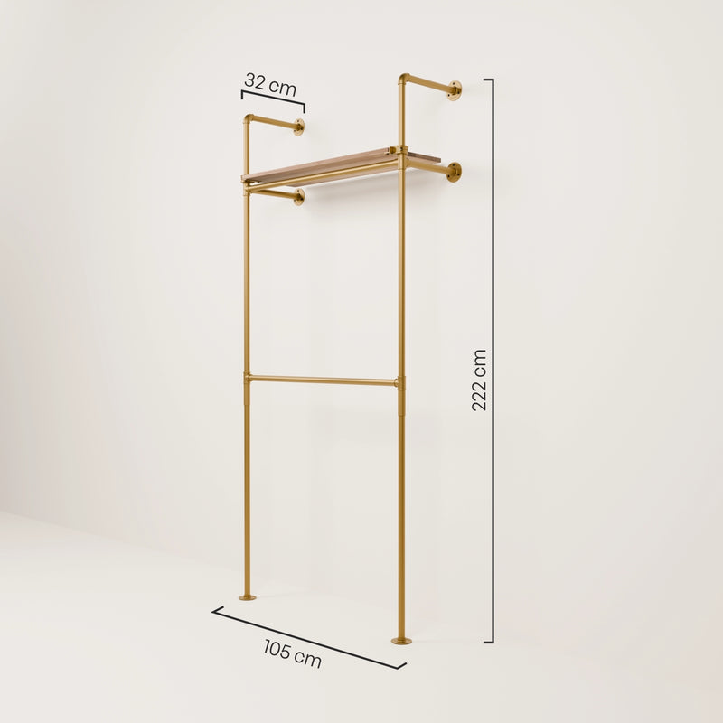KIM DOUBLE 1 OAK – 1 ripiano | oro