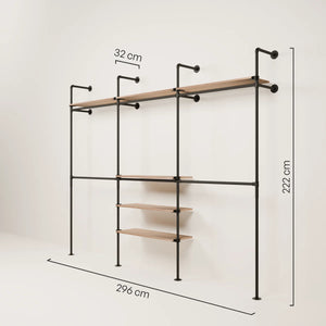 KIM DOUBLE 3 OAK – 6 Regalböden
