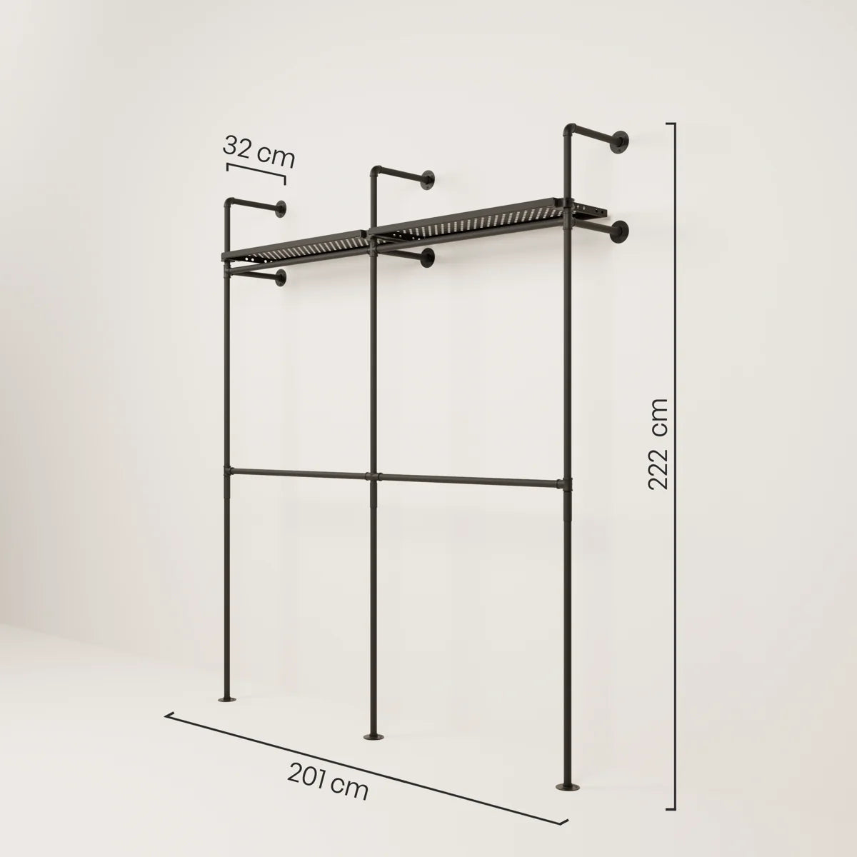 KIM DOUBLE 2 METAL – 2 étagères