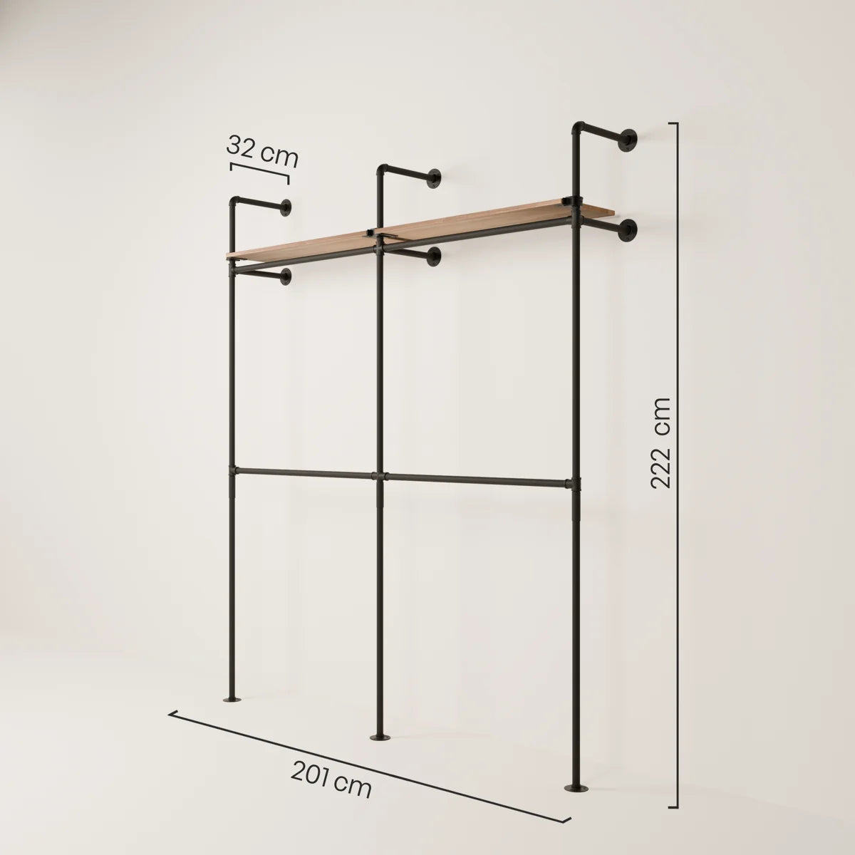 KIM DOUBLE 2 OAK – 2 étagères