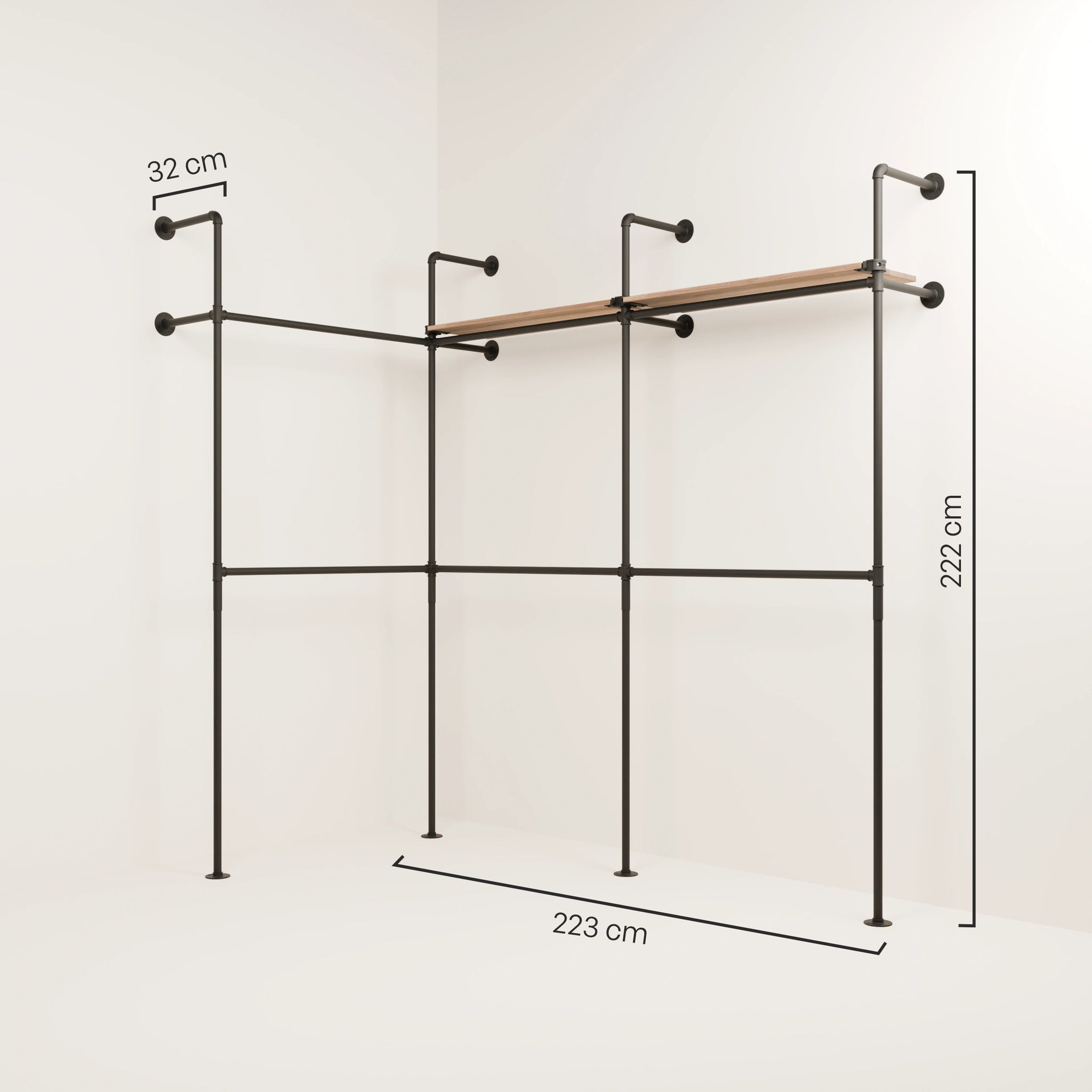 KIM EDGE DOUBLE 3 OAK – 2 Regalböden