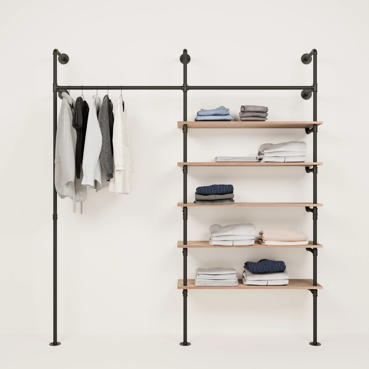 FRIDA OAK – Kleiderstange mit Regal