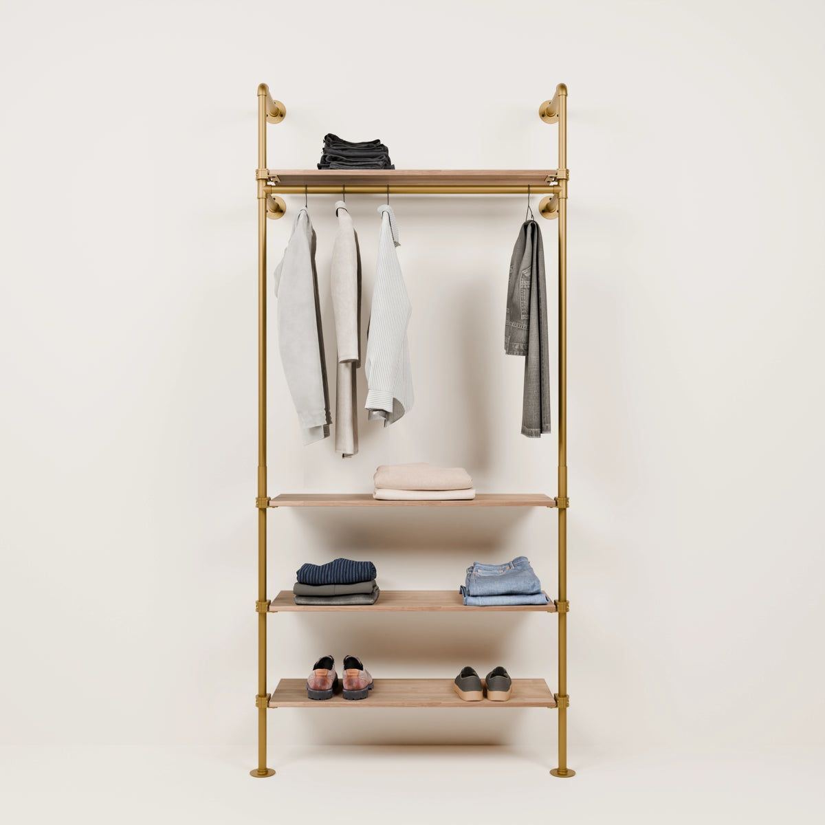 KIM 1 OAK – 4 Regalböden | Gold