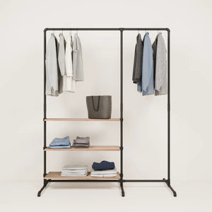 LAS 1.5 OAK –  3 étagères | Portemanteau avec étagère