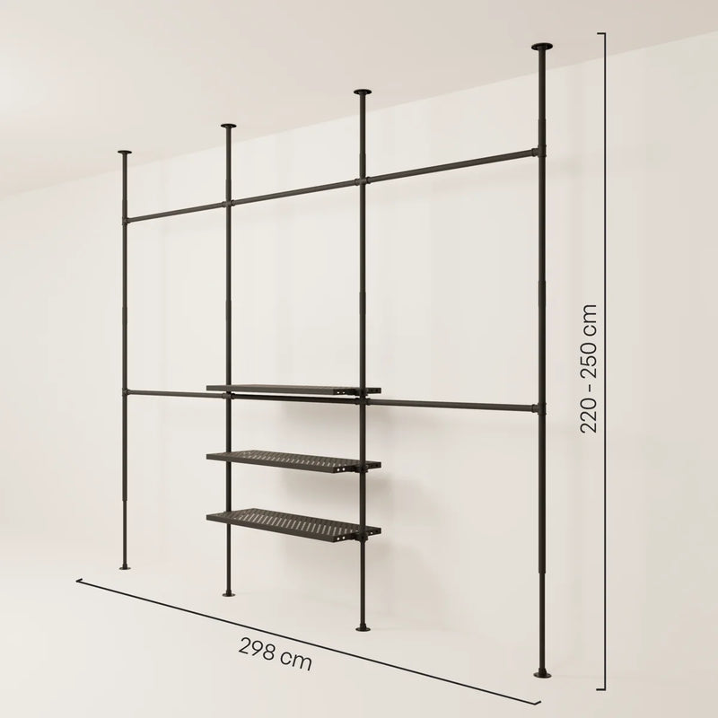 LOFT 3 METAL – 3 ripiani sul fondo