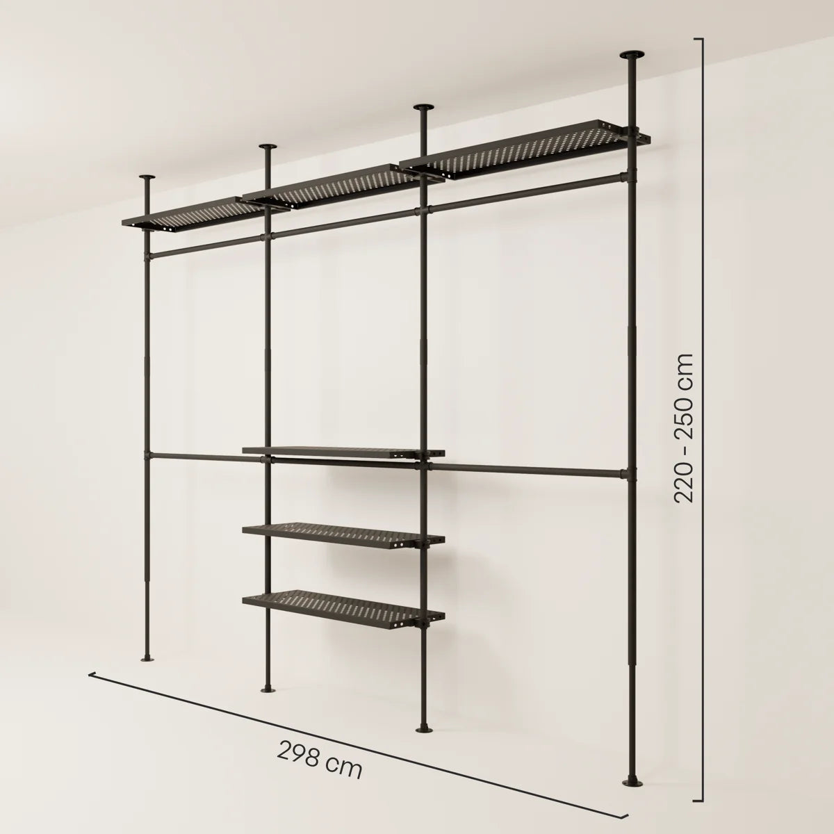 LOFT 3 METAL – 6 ripiani nella parte superiore