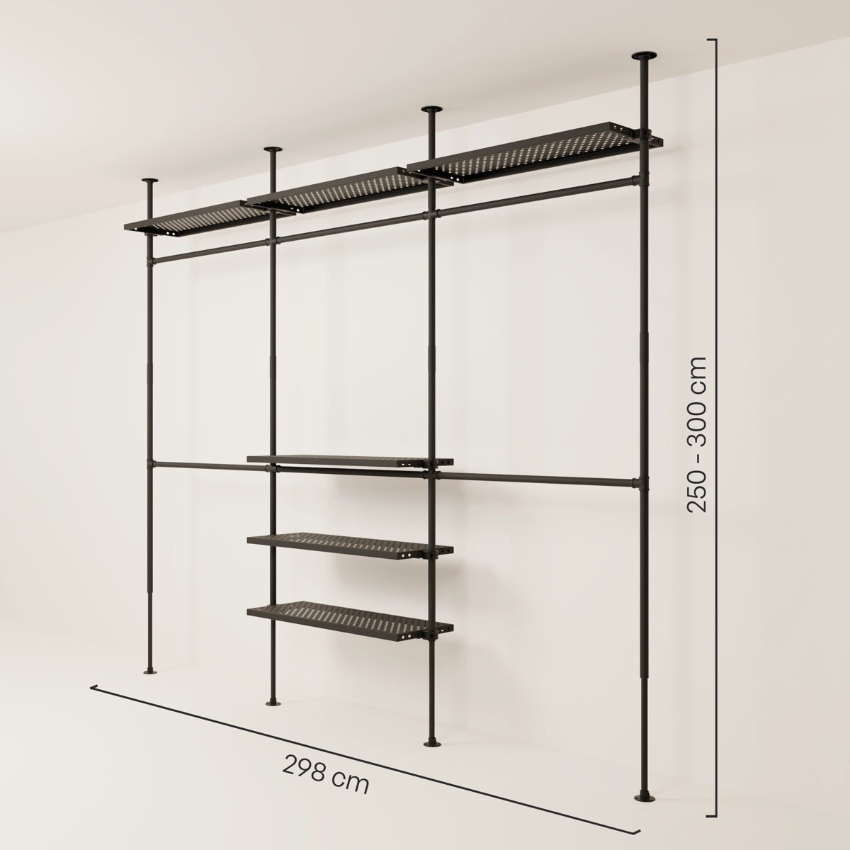 LOFT 3 METAL – 6 ripiani nella parte superiore