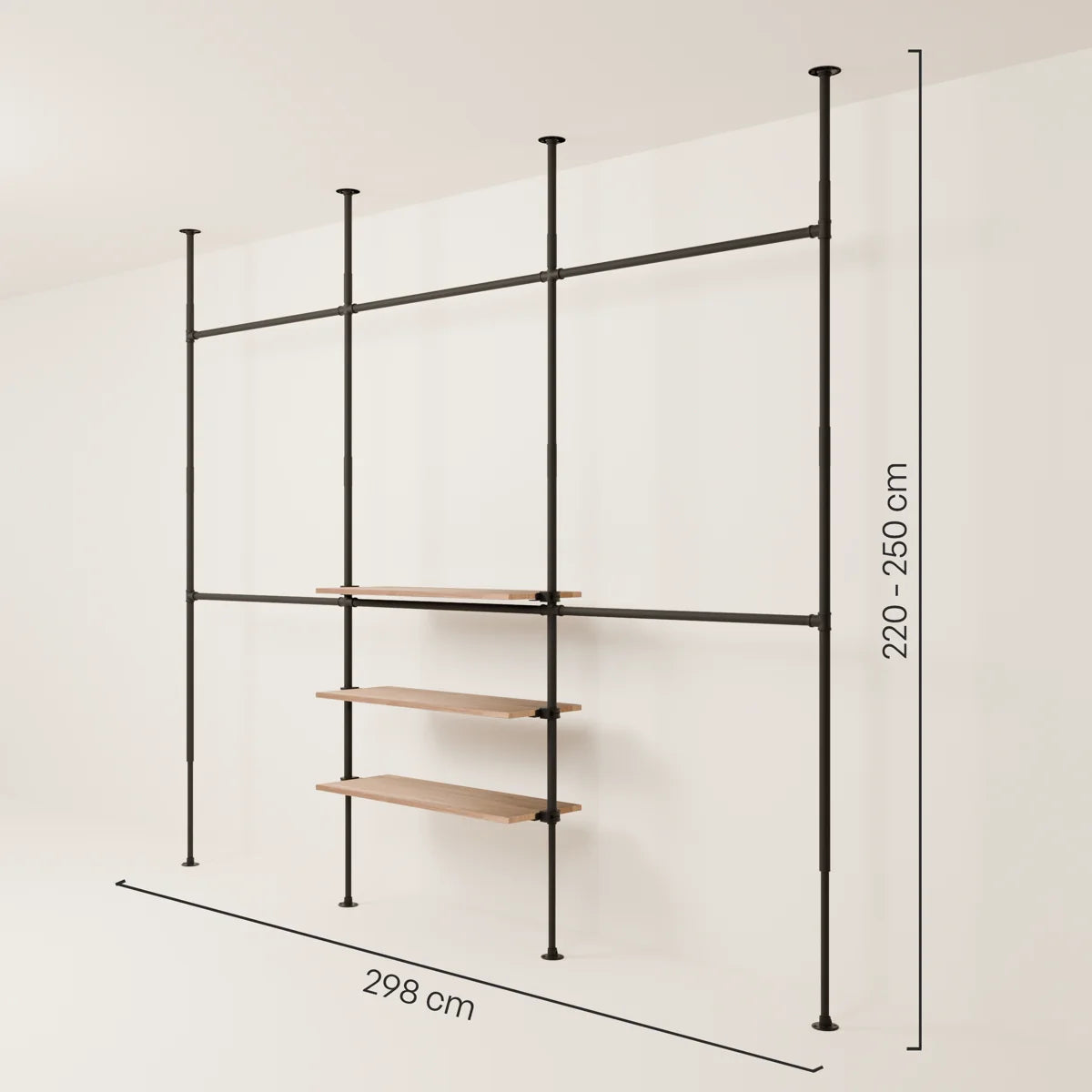 LOFT 3 OAK – 3 étagères en bas