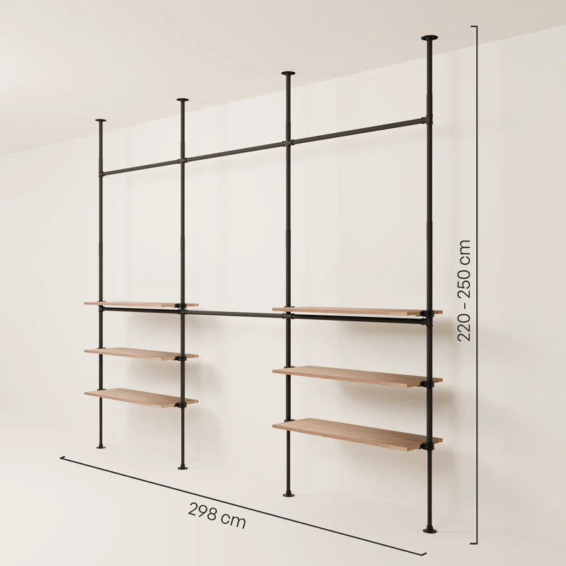 LOFT 3 OAK – 6 ripiani sul fondo