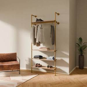KIM 1 OAK – 4 Regalböden | Gold