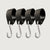 S-Haken – 4er Set | mit Gummischlaufe