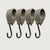 S-Haken – 4er Set | mit Gummischlaufe