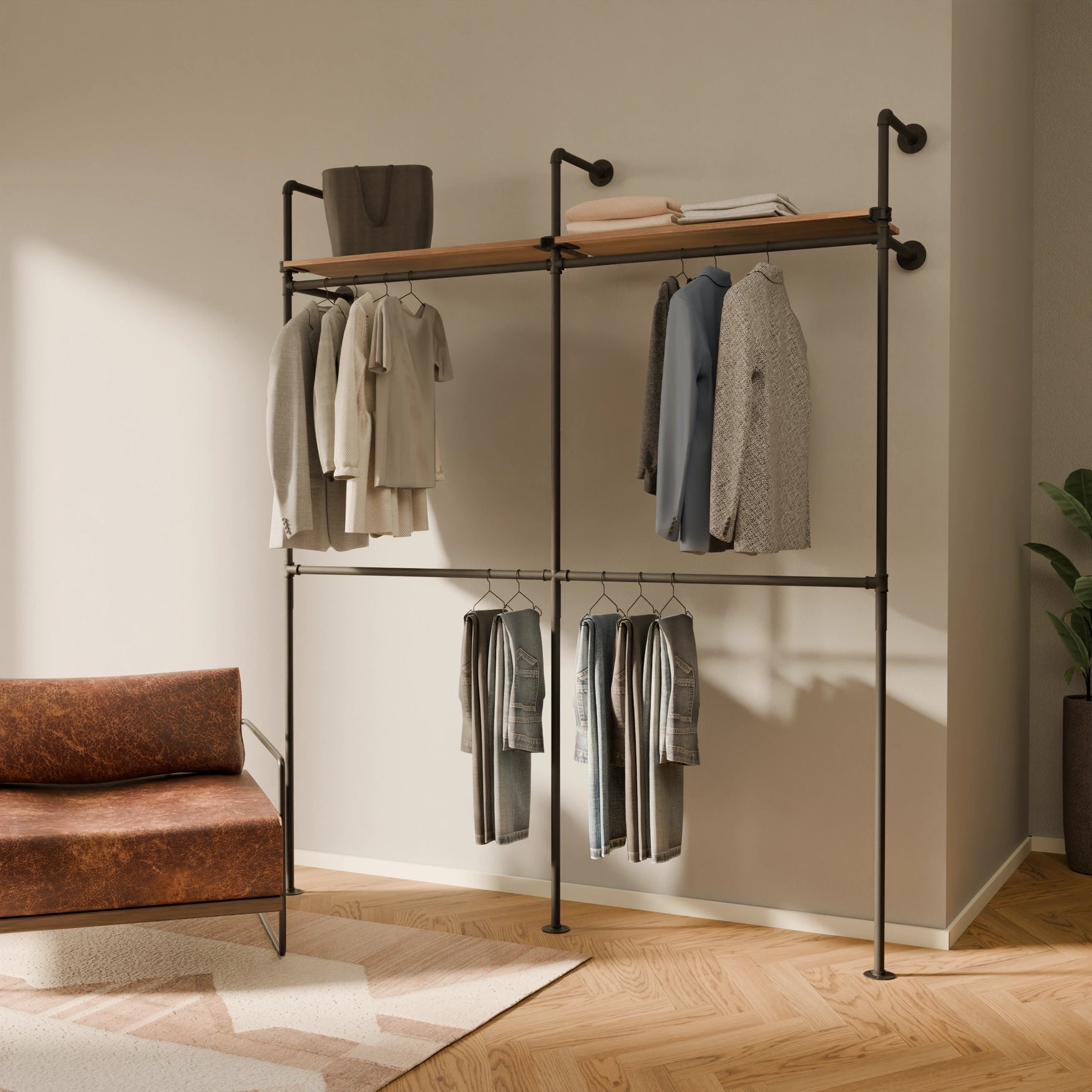 KIM DOUBLE 2 OAK – 2 étagères