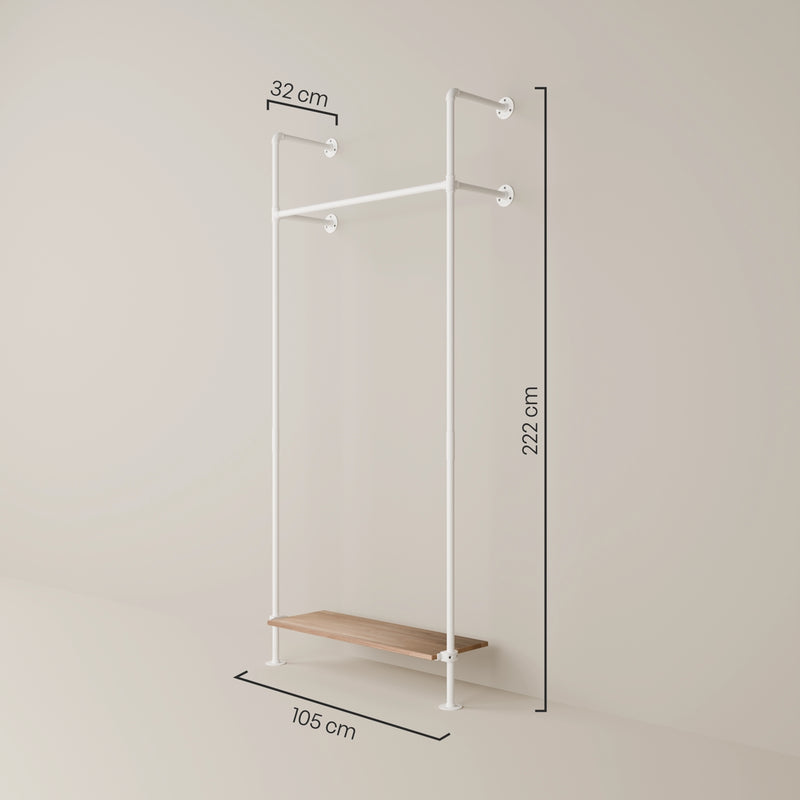 KIM 1 OAK – 1 bottom shelf | white