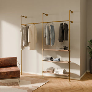 KIM 2 OAK – 3 Regalböden | Gold