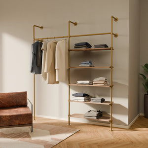KIM 2 OAK – 5 Regalböden | Gold