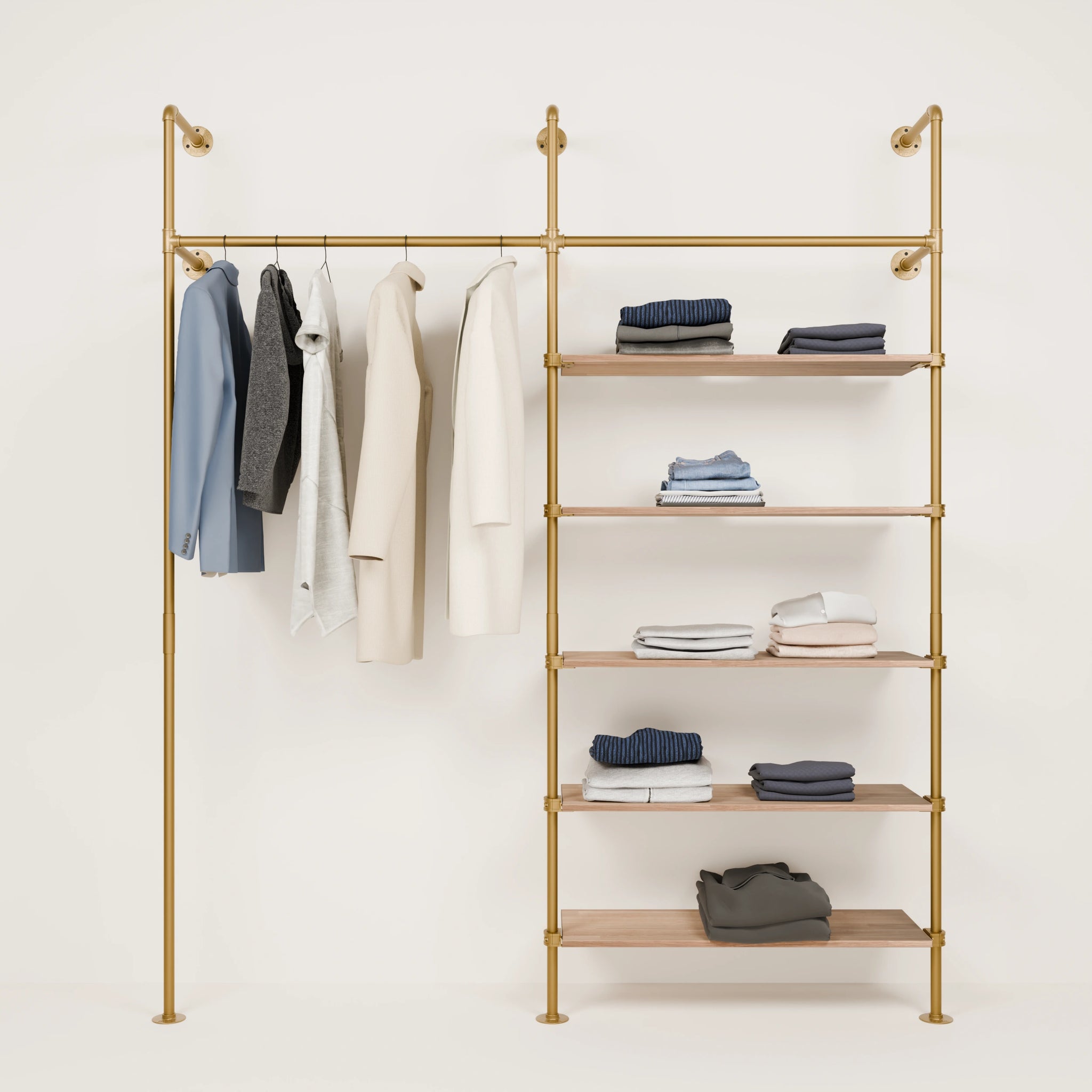 KIM 2 OAK – 5 Regalböden | Gold