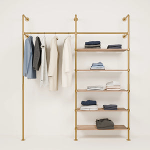 KIM 2 OAK – 5 Regalböden | Gold