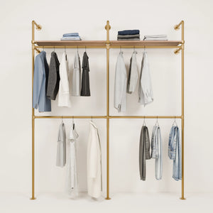 KIM DOUBLE 2 OAK – 2 Regalböden oben | Gold