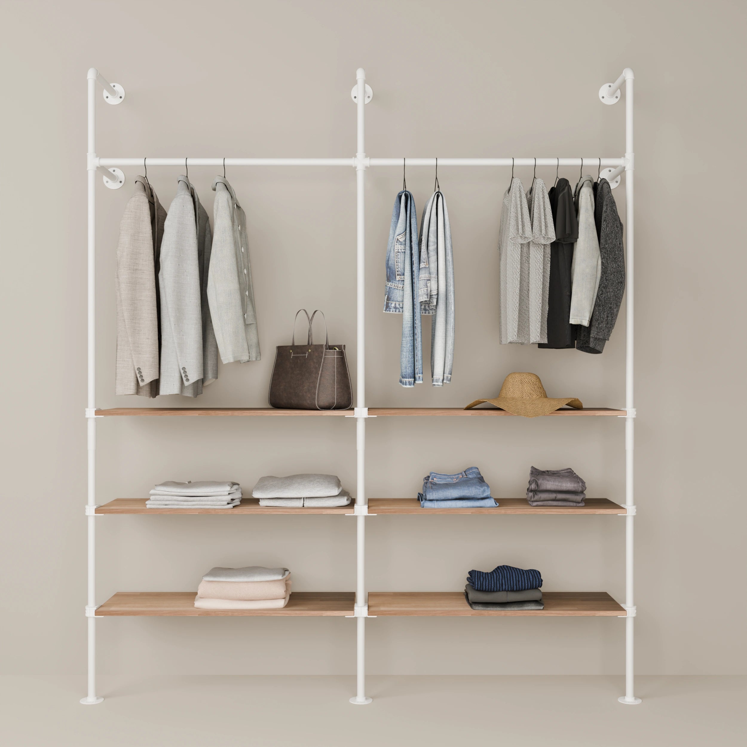 KIM 2 OAK – 6 Regalböden | Weiß