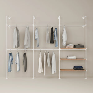 KIM DOUBLE 3 OAK – 3 Regalböden rechts | Weiß