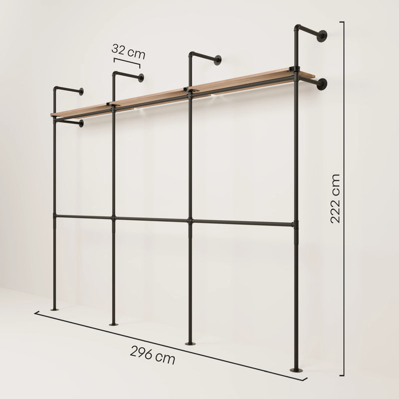 KIM DOUBLE 3 OAK – 3 étagères en haut