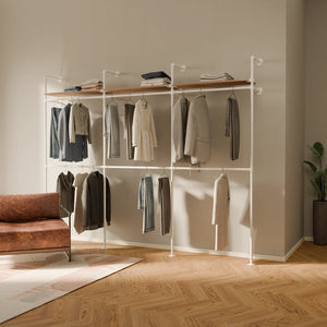 KIM DOUBLE 3 OAK – 3 Regalböden oben | Weiß