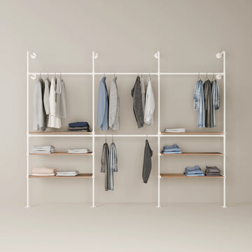KIM DOUBLE 3 OAK – 6 ripiani sul fondo | bianco