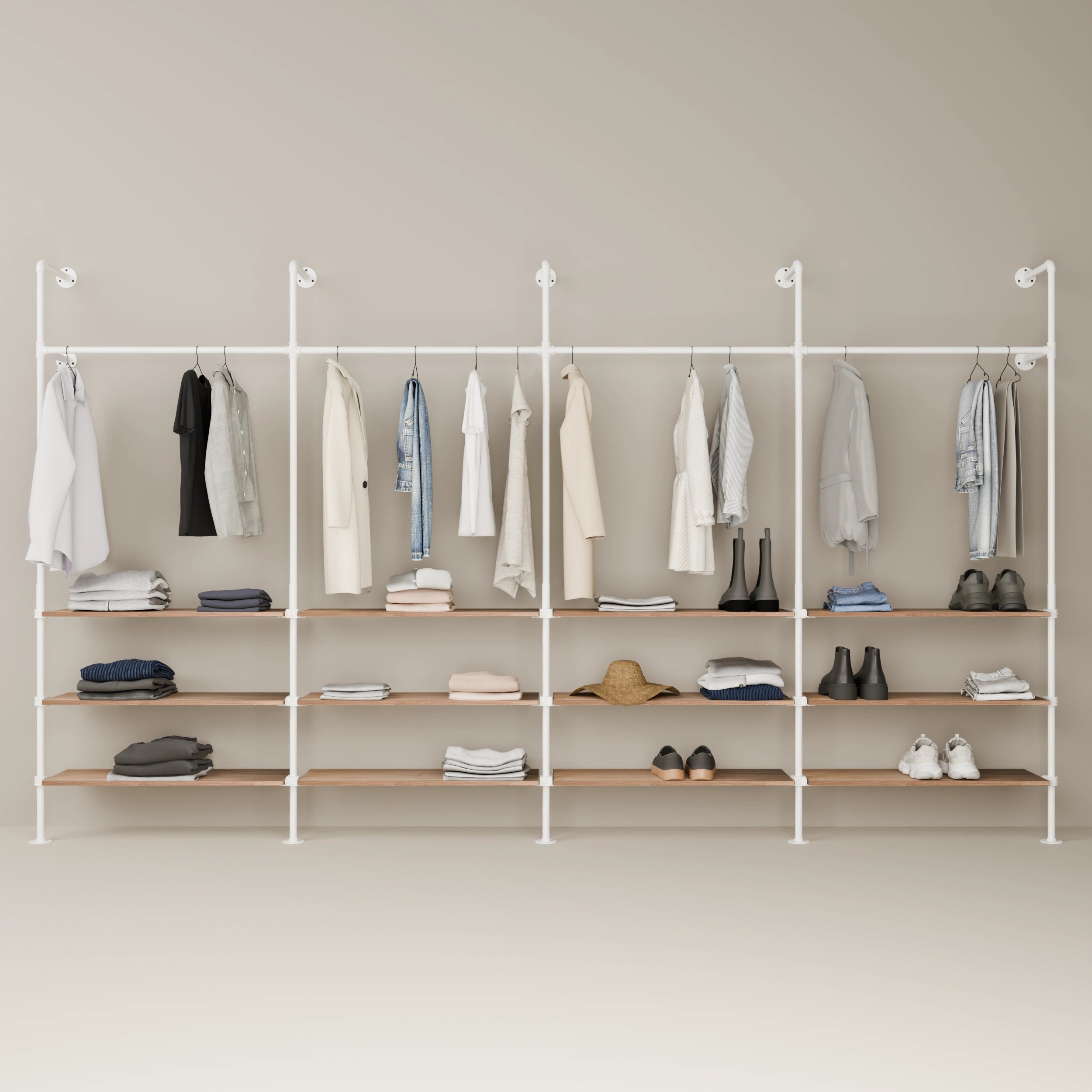 KIM 4 OAK – 12 Regalböden | Weiß