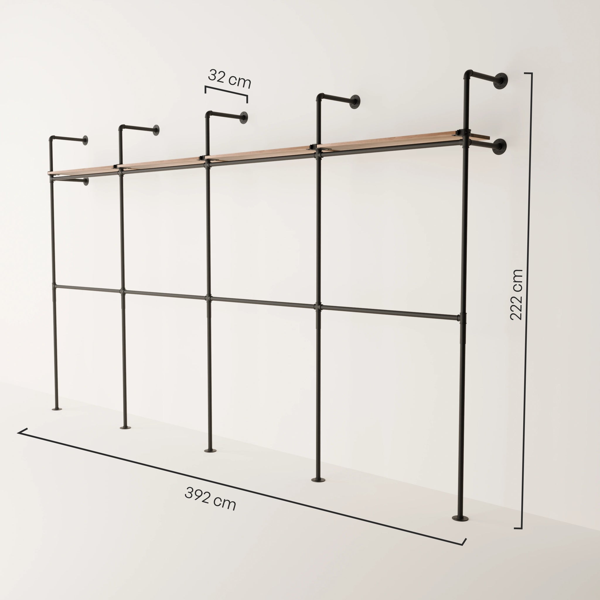 KIM DOUBLE 4 OAK – 4 Regalböden
