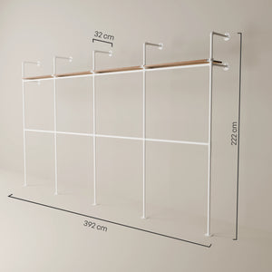 KIM DOUBLE 4 OAK – 4 Regalböden | Weiß