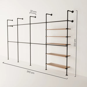 KIM DOUBLE 4 OAK – 5 Regalböden