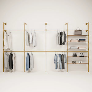 KIM DOUBLE 4 OAK – 5 Regalböden | Gold