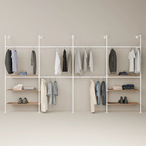 KIM DOUBLE 4 OAK – 6 Regalböden | Weiß