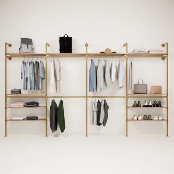 KIM DOUBLE 4 OAK – 10 étagères en haut | or