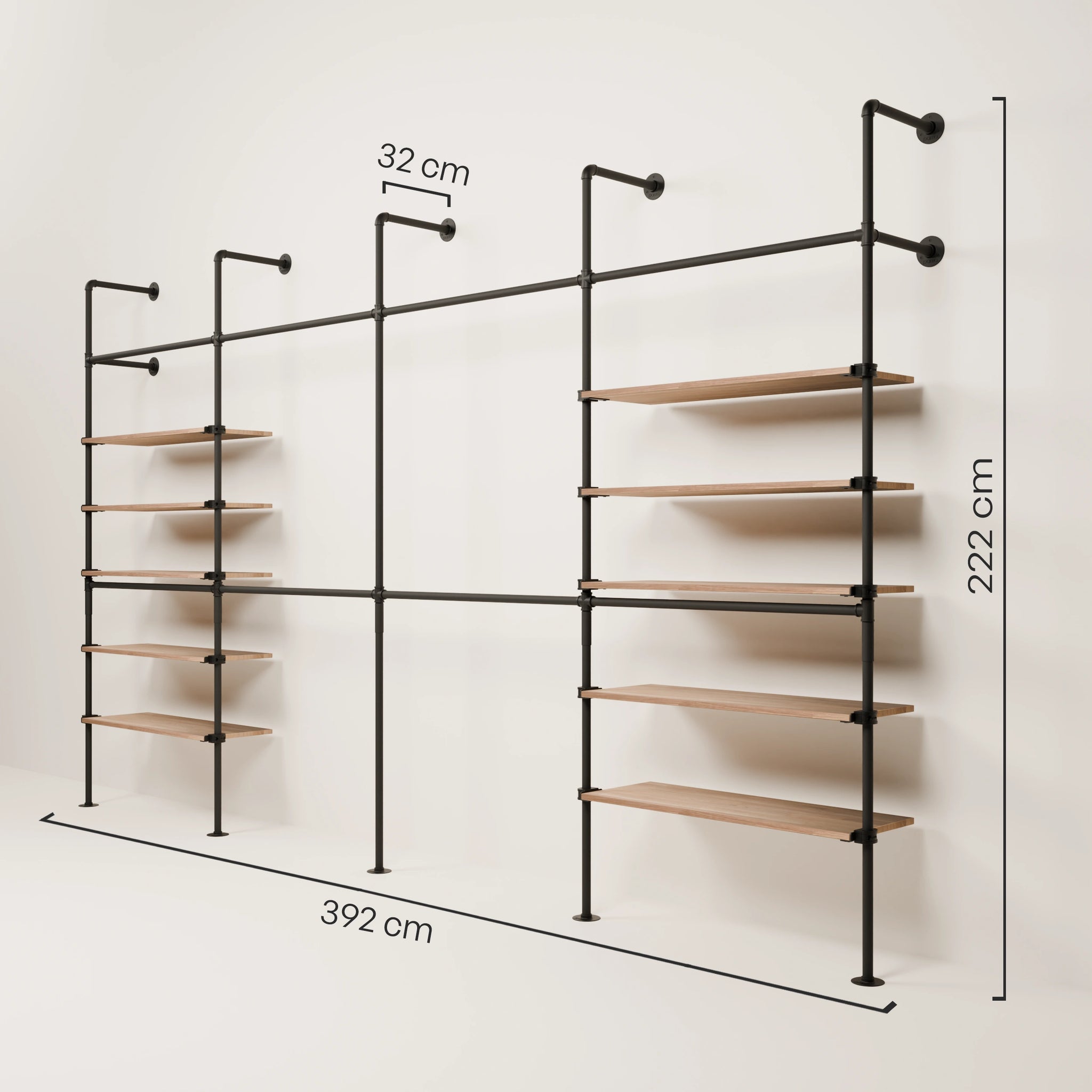 KIM DOUBLE 4 OAK – 10 Regalböden