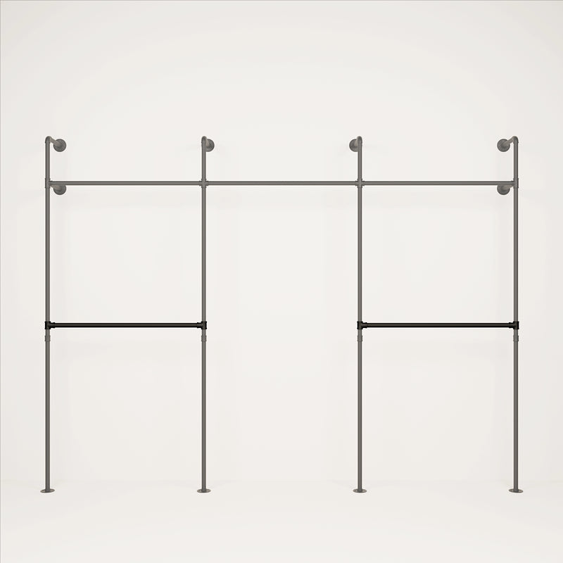 Kleiderstange vier Querstangen Umbaukit